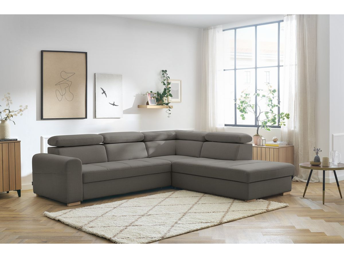 Canapé d'angle convertible coffre ARMAND