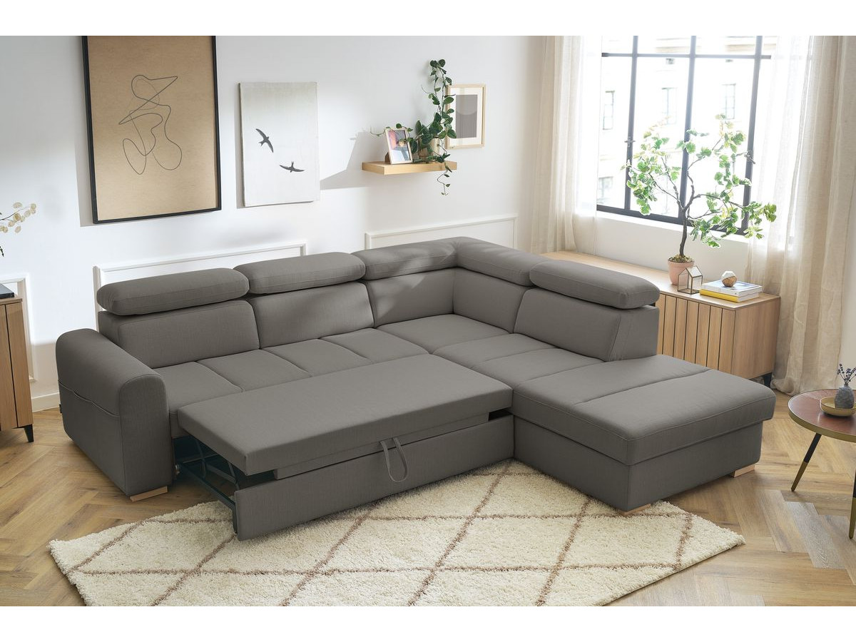 Canapé d'angle convertible coffre ARMAND
