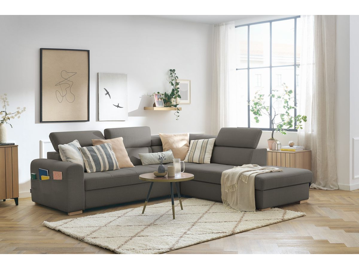 Canapé d'angle convertible coffre ARMAND