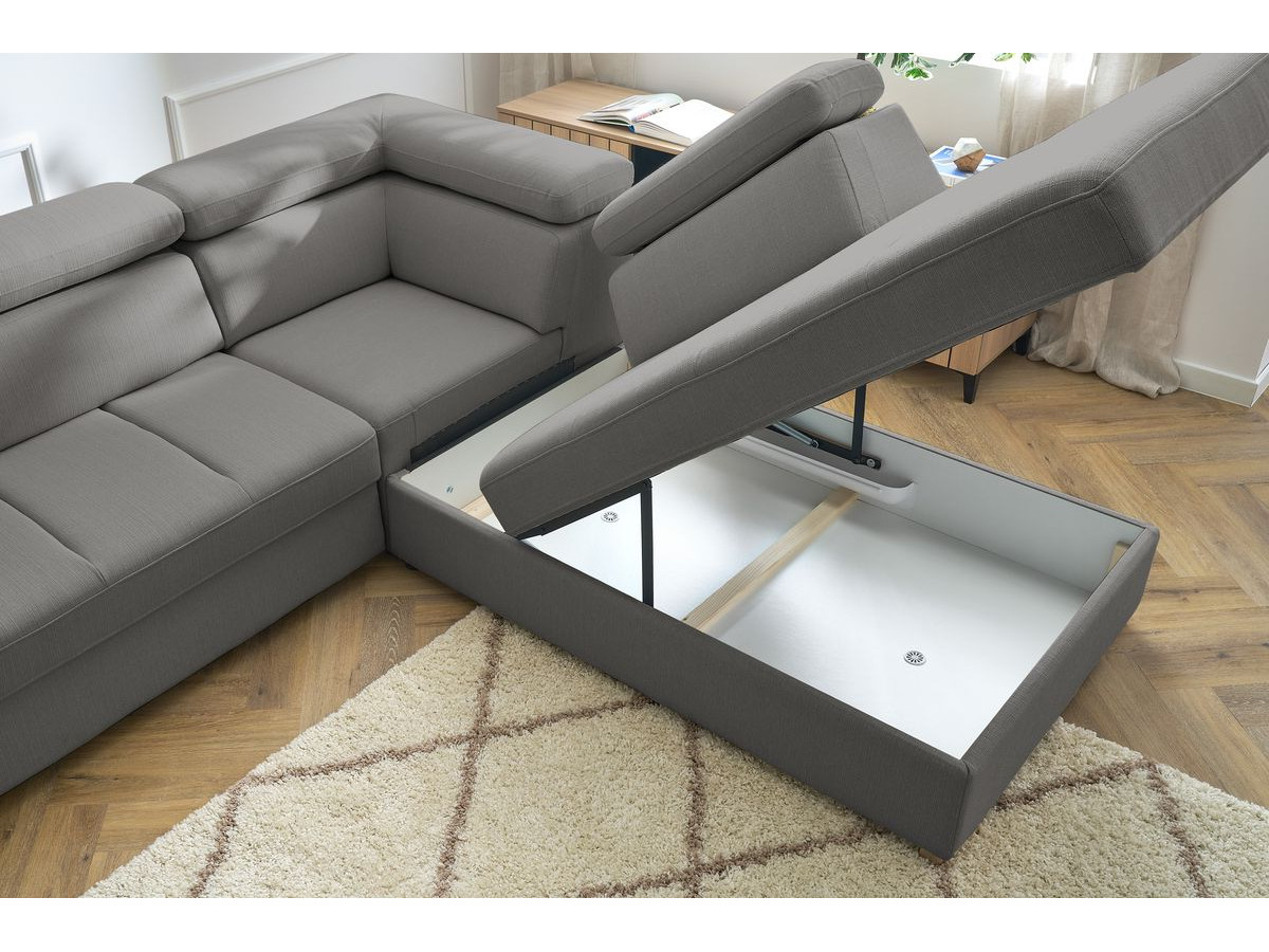 Canapé d'angle convertible coffre ARMAND