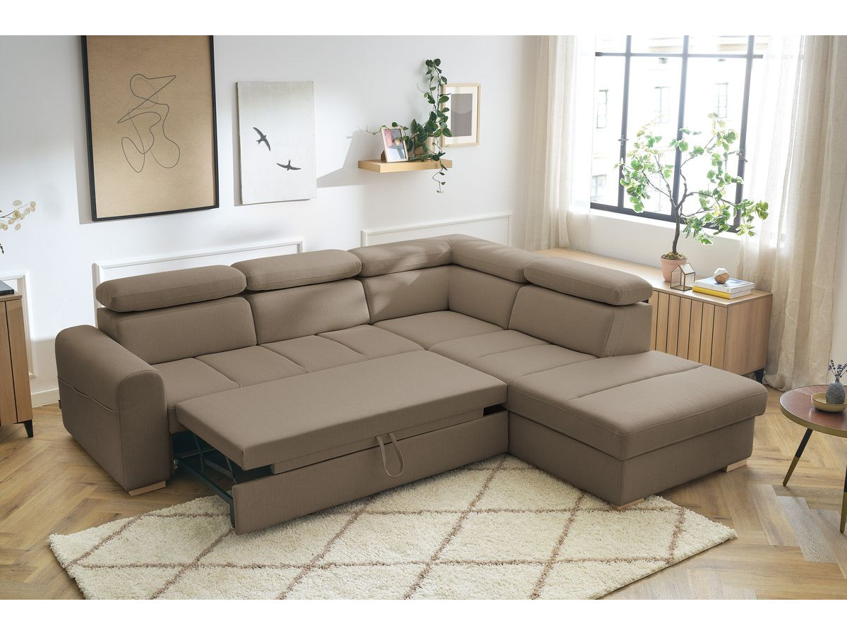 Canapé d'angle convertible coffre ARMAND