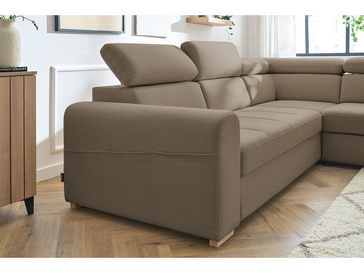 Canapé d'angle convertible coffre ARMAND