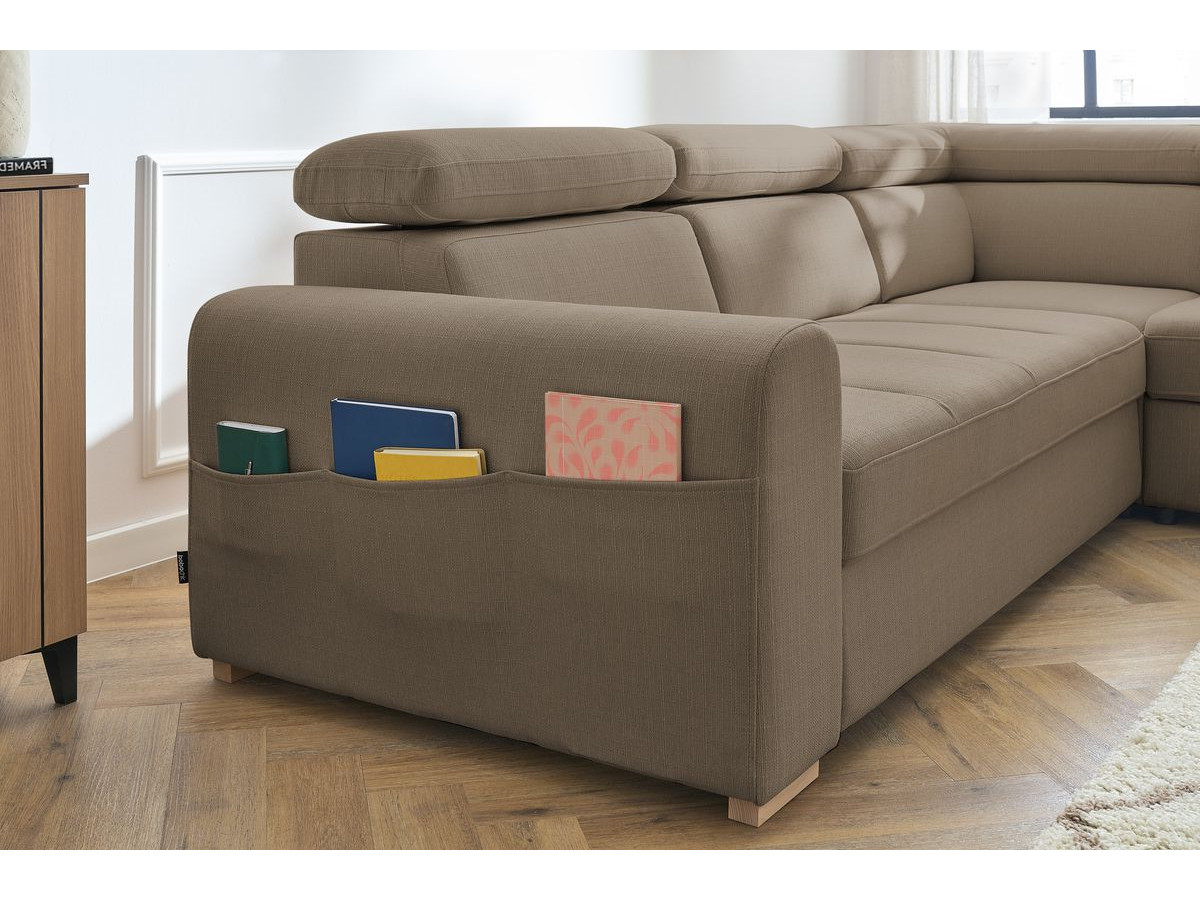 Canapé d'angle convertible coffre ARMAND
