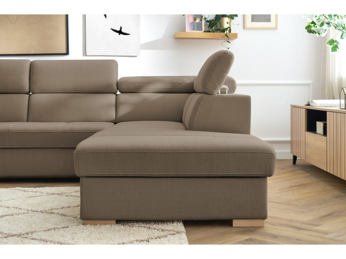 Canapé d'angle convertible coffre ARMAND