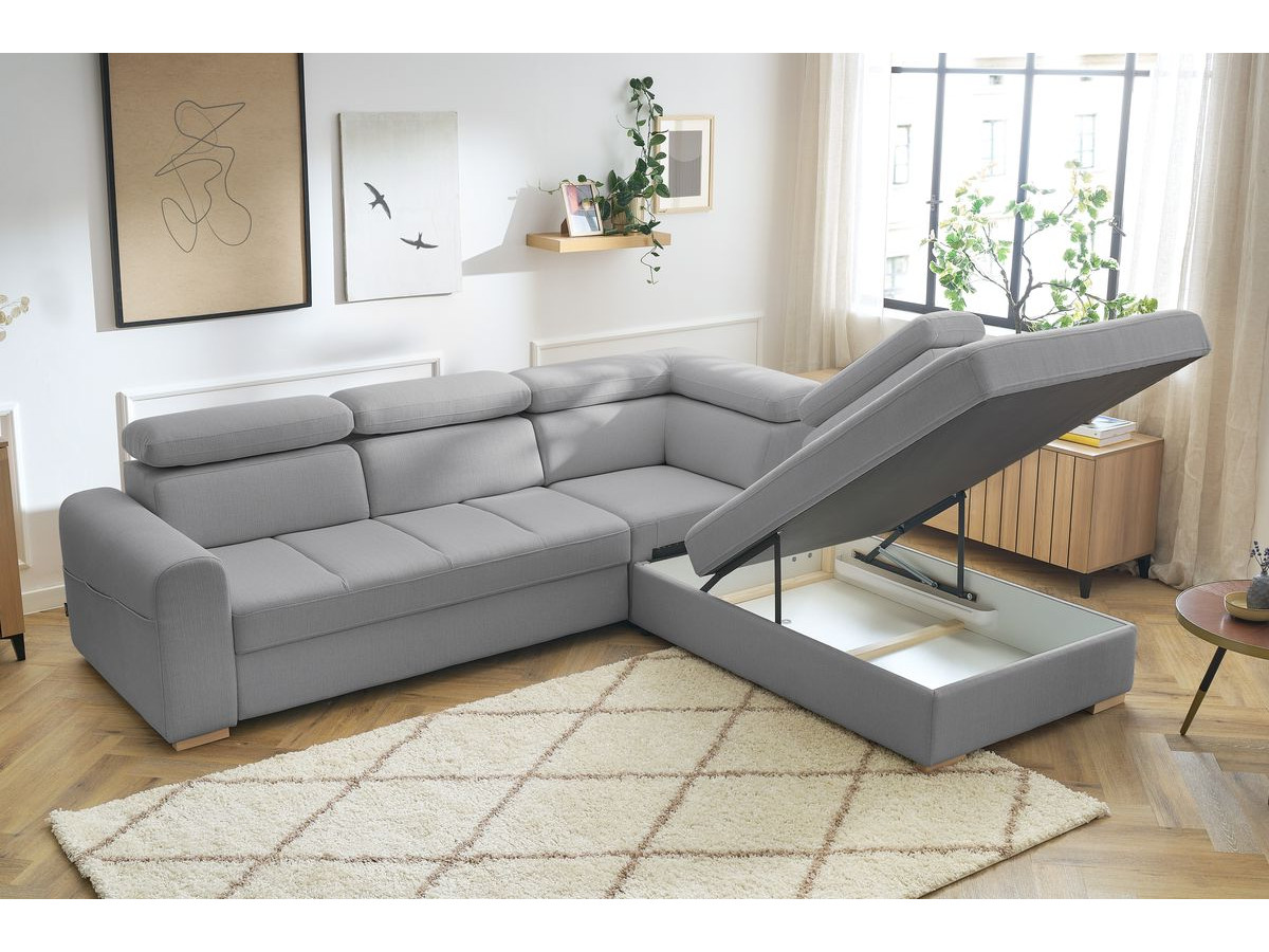 Canapé d'angle convertible coffre ARMAND