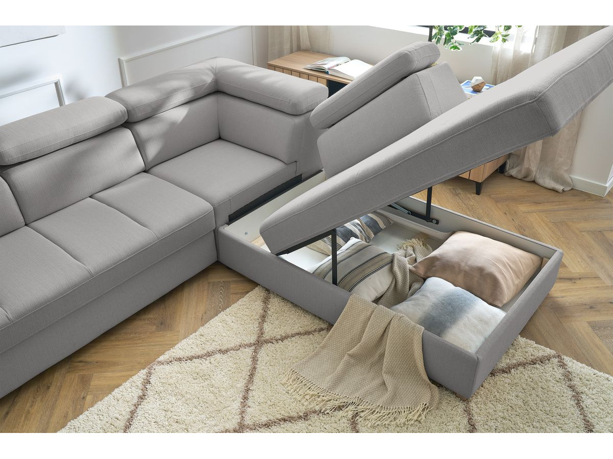 Canapé d'angle convertible coffre ARMAND