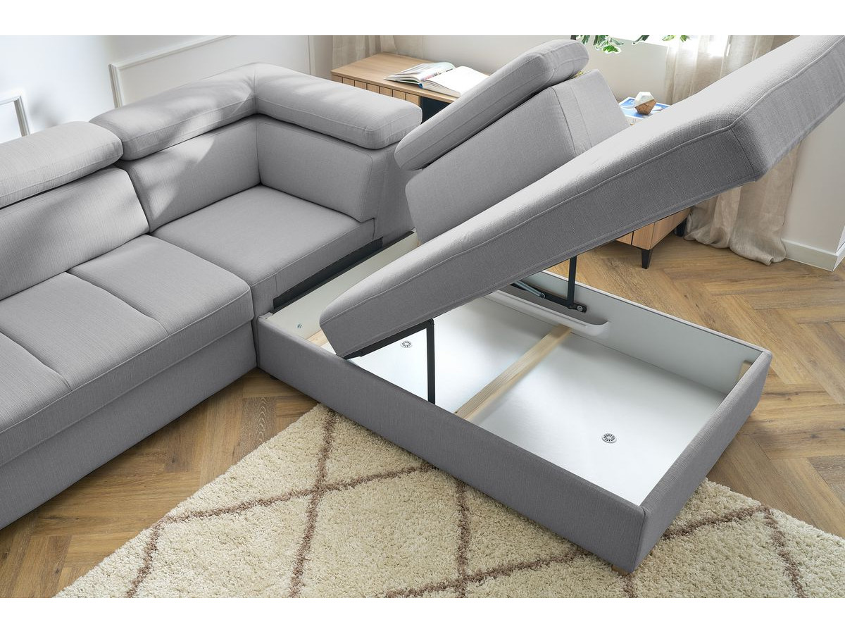 Canapé d'angle convertible coffre ARMAND