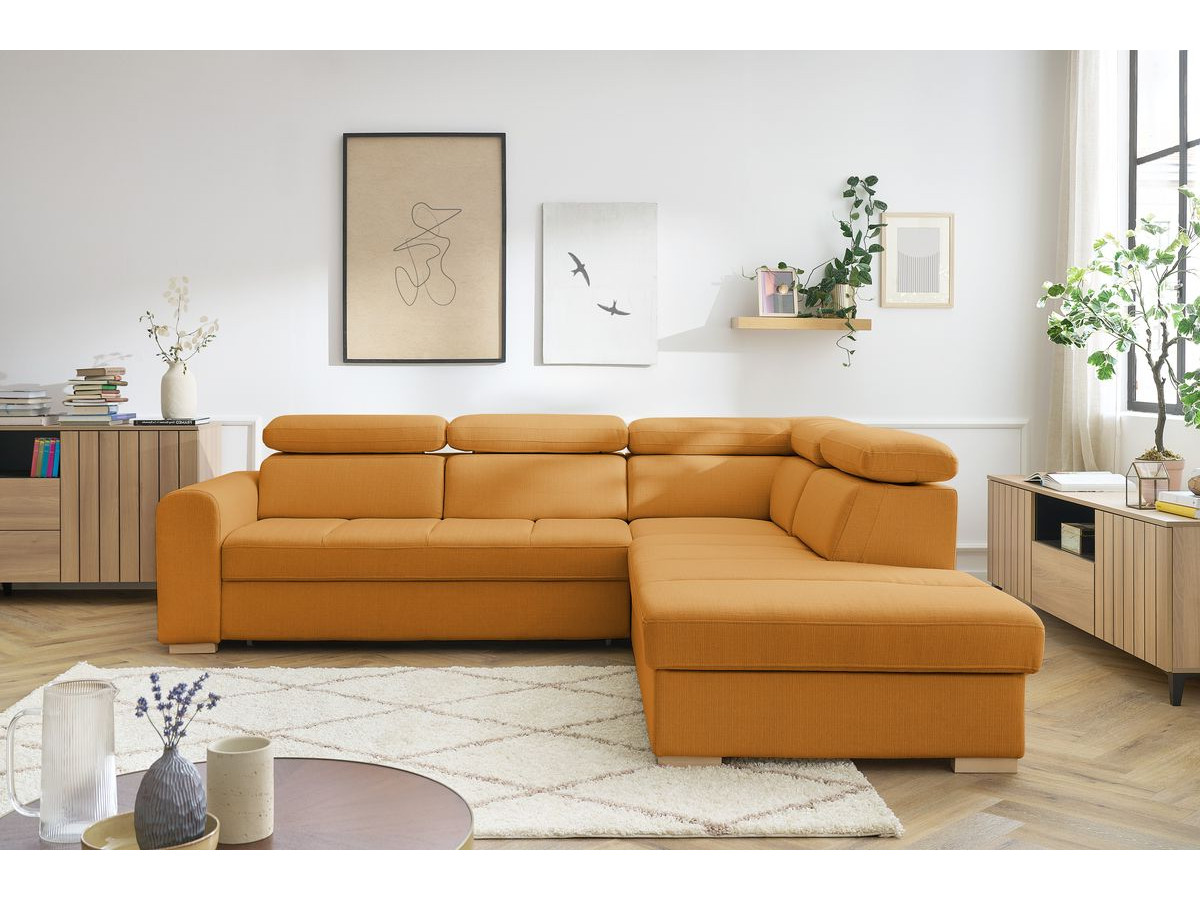 Canapé d'angle convertible coffre ARMAND