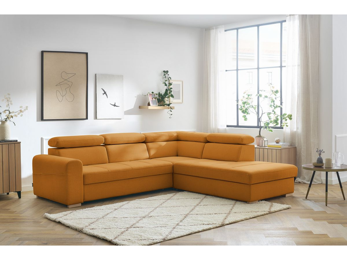 Canapé d'angle convertible coffre ARMAND