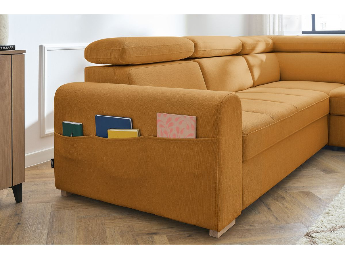 Canapé d'angle convertible coffre ARMAND