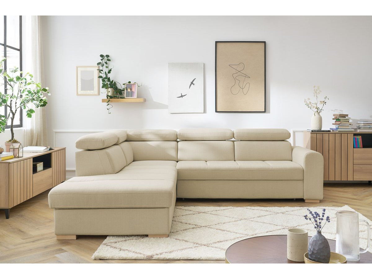 Canapé d'angle convertible coffre ARMAND