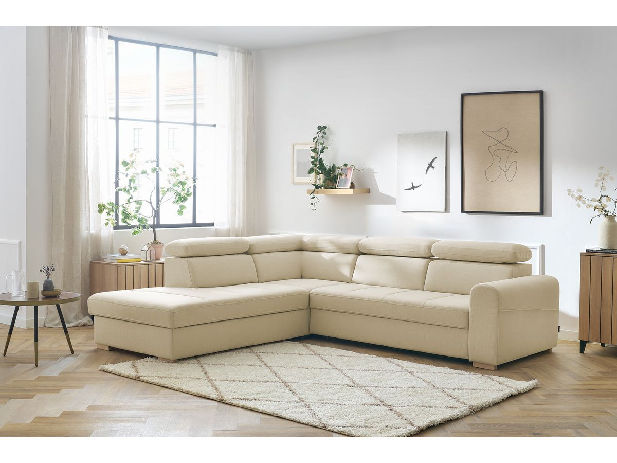 Canapé d'angle convertible coffre ARMAND