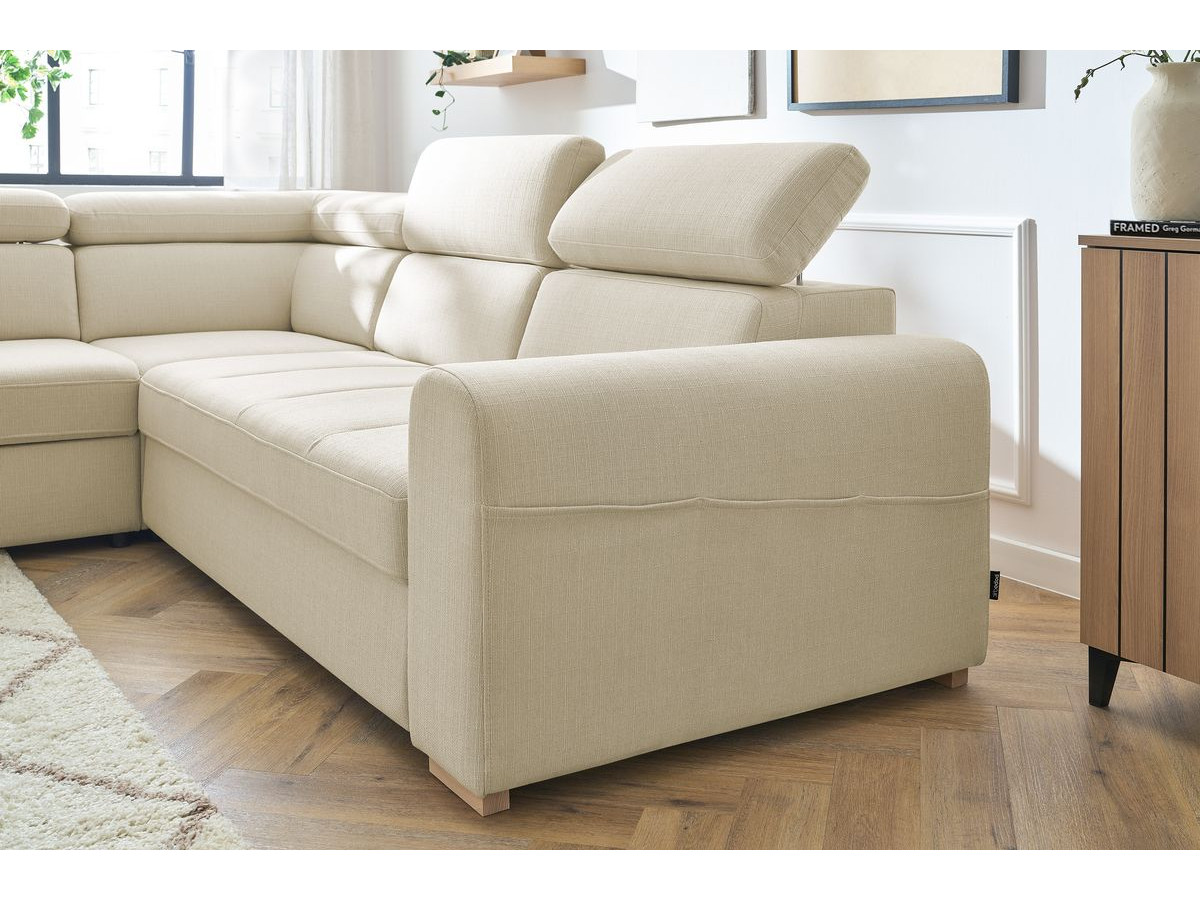 Canapé d'angle convertible coffre ARMAND
