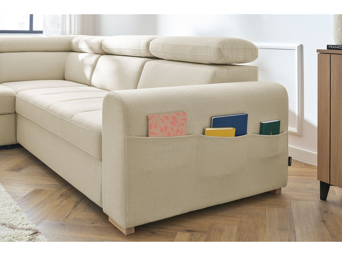 Canapé d'angle convertible coffre ARMAND