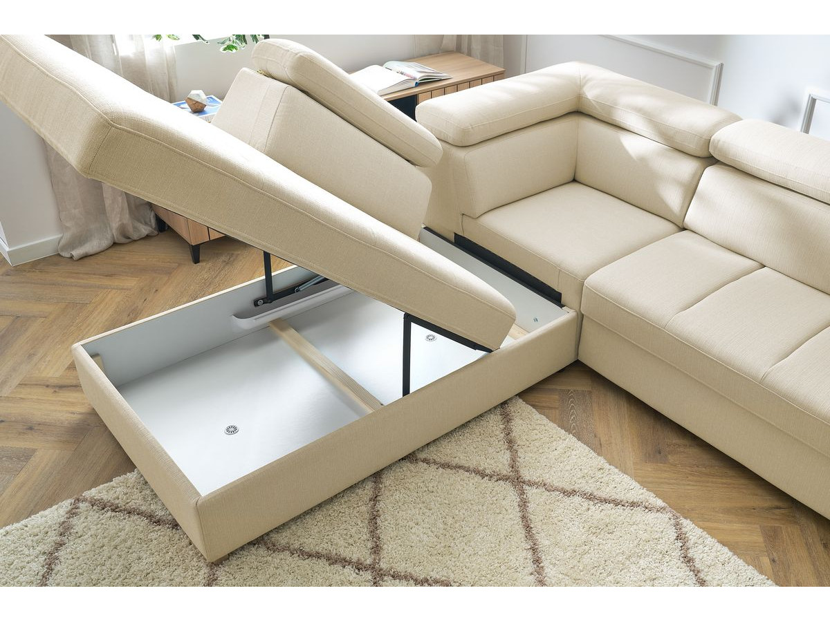 Canapé d'angle convertible coffre ARMAND