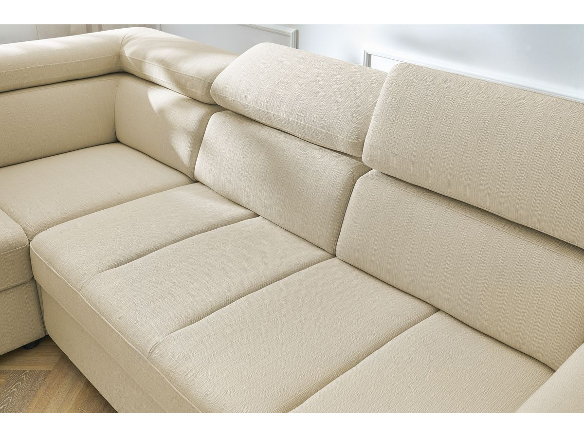 Canapé d'angle convertible coffre ARMAND