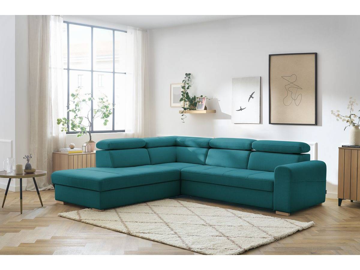 Canapé d'angle convertible coffre ARMAND