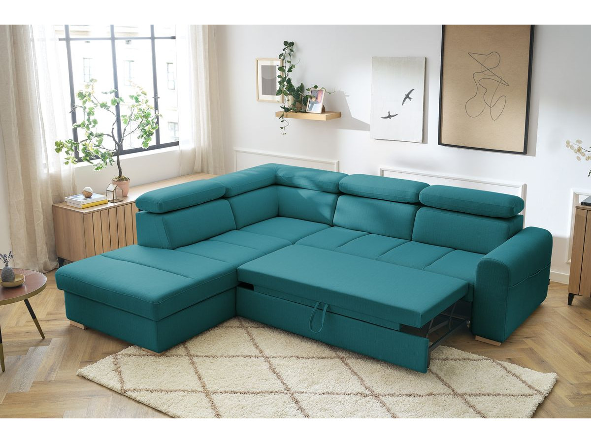 Canapé d'angle convertible coffre ARMAND