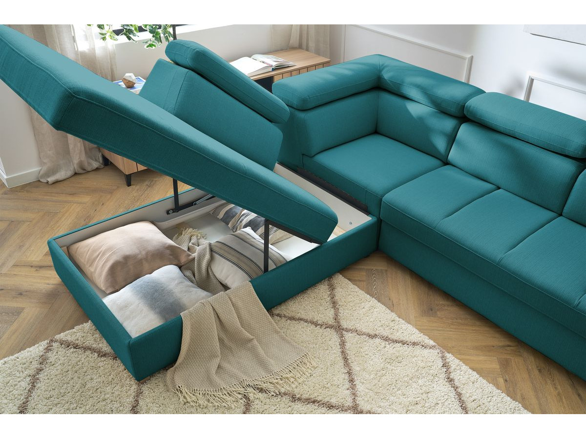 Canapé d'angle convertible coffre ARMAND
