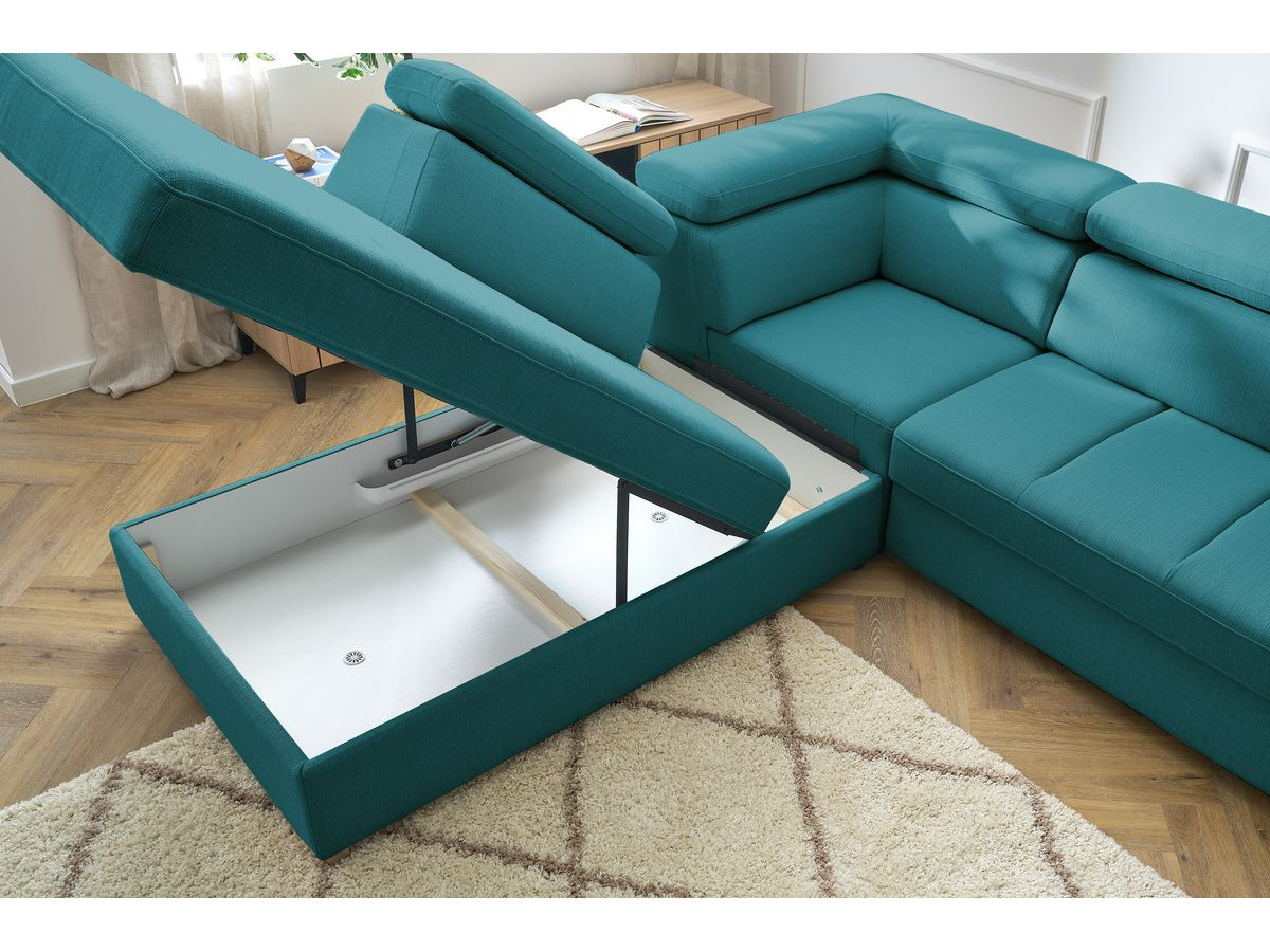 Canapé d'angle convertible coffre ARMAND