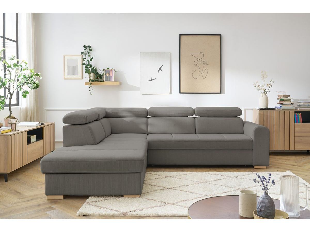 Canapé d'angle convertible coffre ARMAND