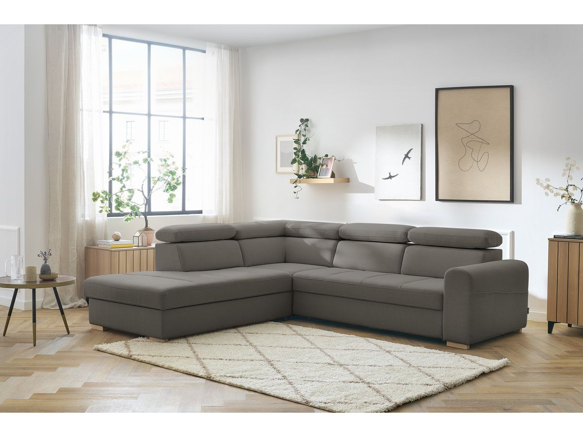 Canapé d'angle convertible coffre ARMAND