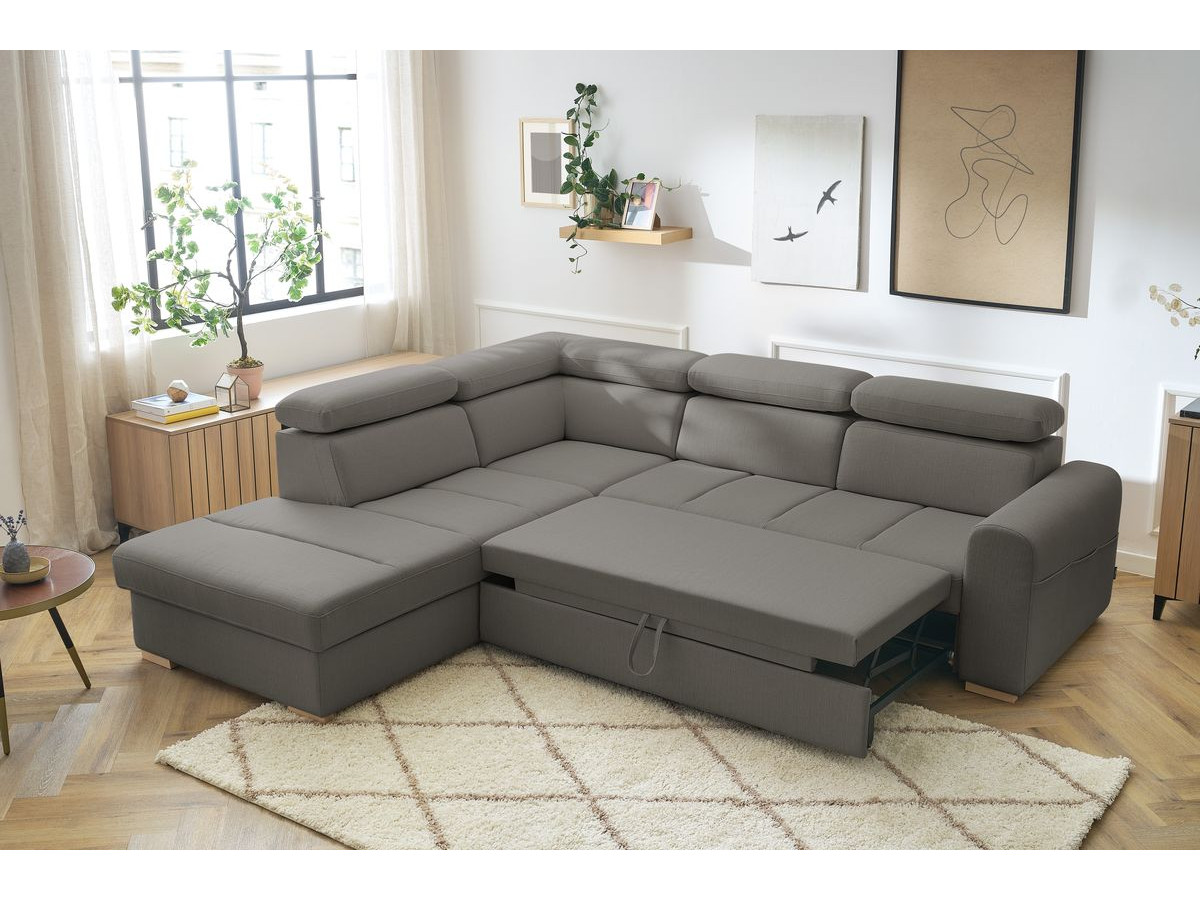 Canapé d'angle convertible coffre ARMAND