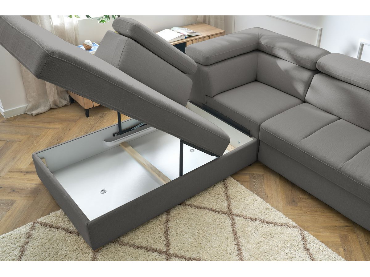 Canapé d'angle convertible coffre ARMAND