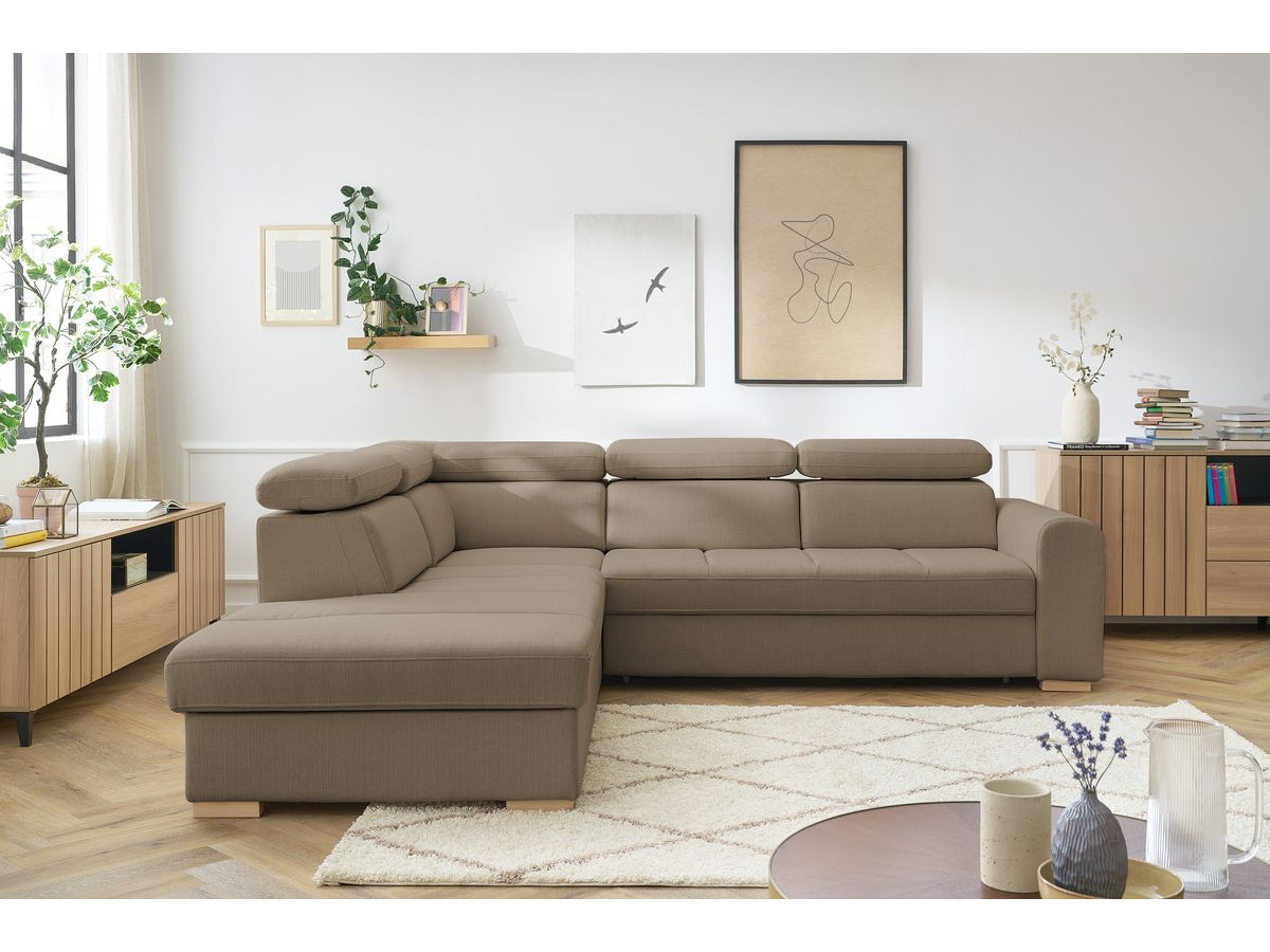 Canapé d'angle convertible coffre ARMAND