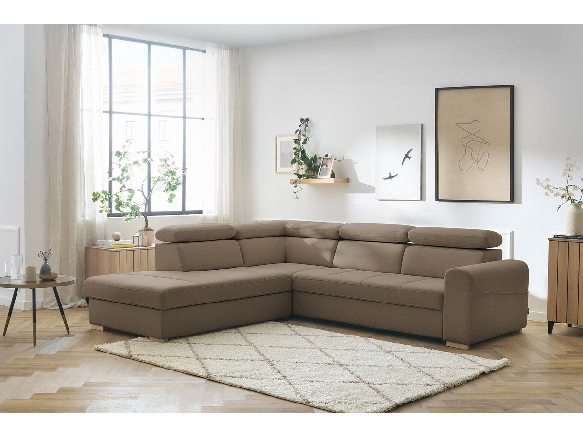 Canapé d'angle convertible coffre ARMAND