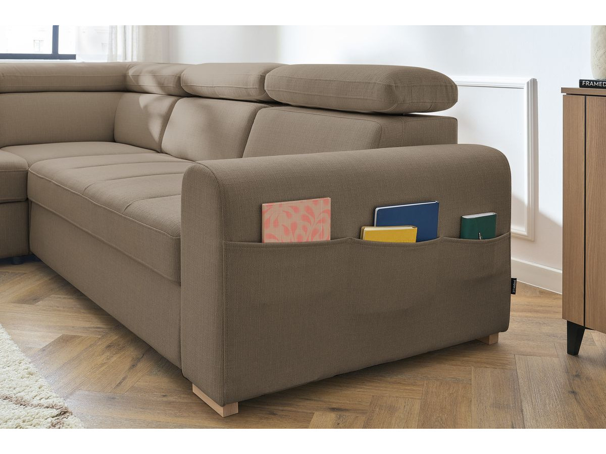 Canapé d'angle convertible coffre ARMAND