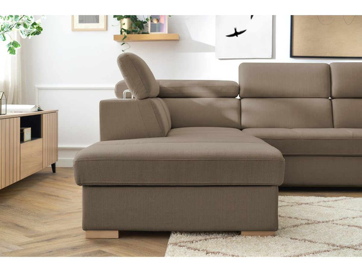 Canapé d'angle convertible coffre ARMAND