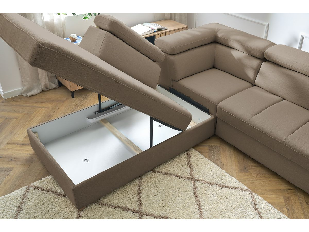 Canapé d'angle convertible coffre ARMAND