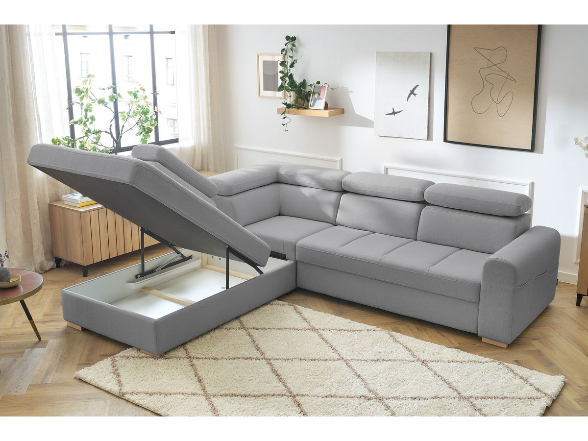 Canapé d'angle convertible coffre ARMAND