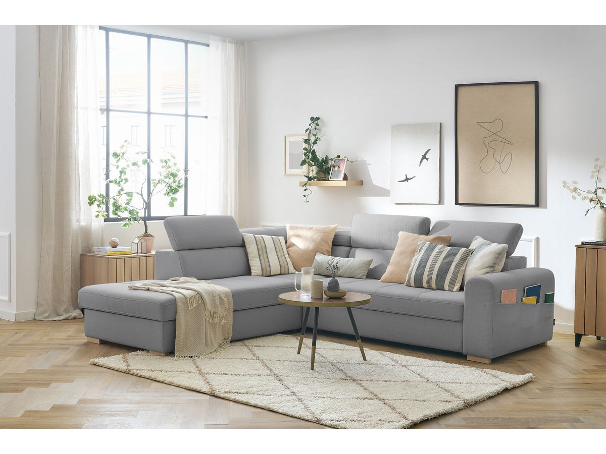 Canapé d'angle convertible coffre ARMAND