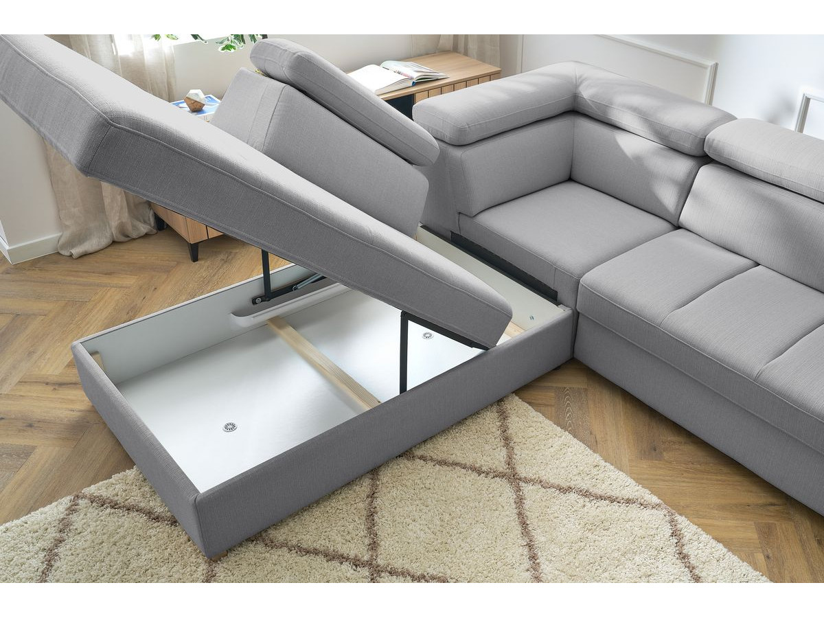 Canapé d'angle convertible coffre ARMAND