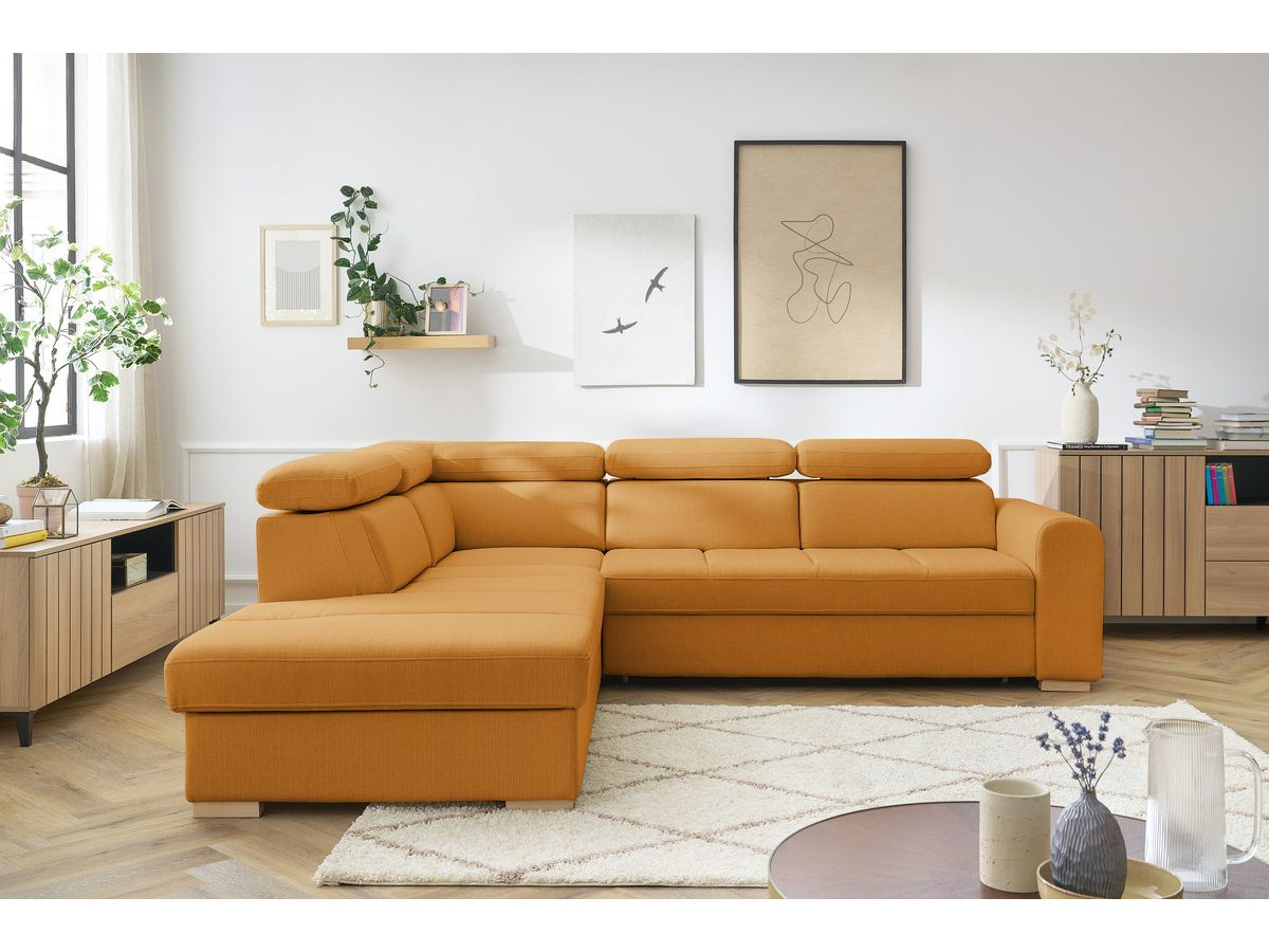 Canapé d'angle convertible coffre ARMAND
