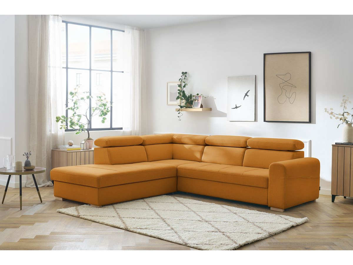 Canapé d'angle convertible coffre ARMAND