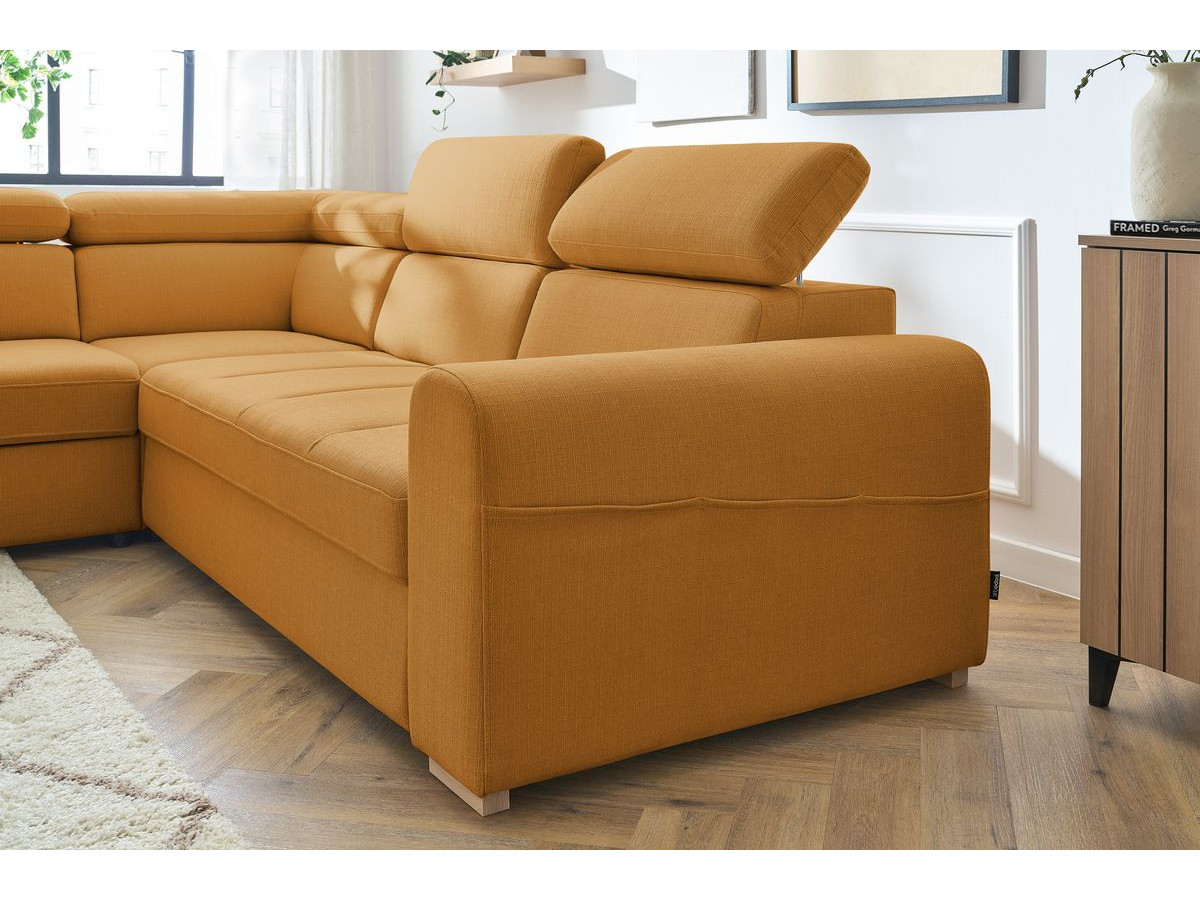 Canapé d'angle convertible coffre ARMAND