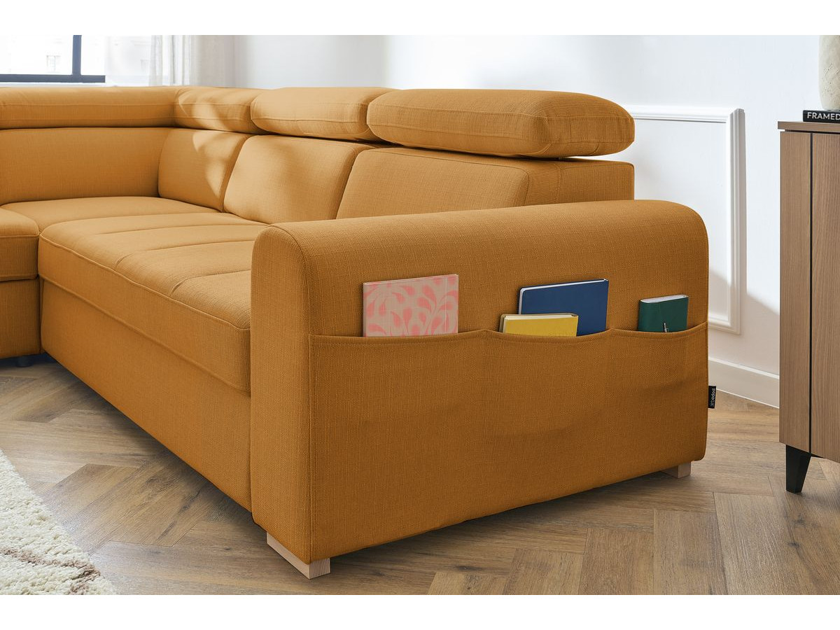 Canapé d'angle convertible coffre ARMAND
