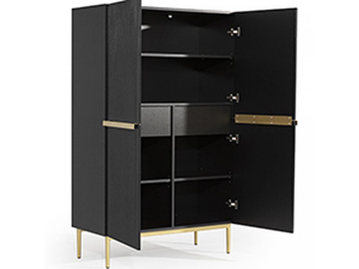 Buffet haut 2 portes 100 cm KASHA Pieds or
