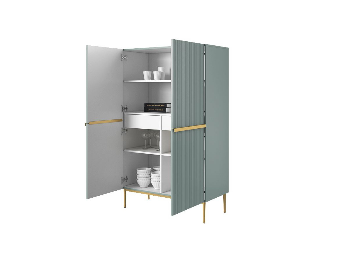 Buffet haut 2 portes 100 cm KASHA Pieds or