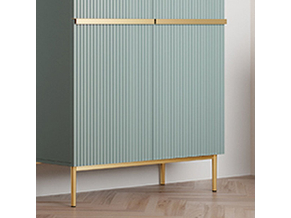 Buffet haut 2 portes 100 cm KASHA Pieds or bleu clair — vue 4