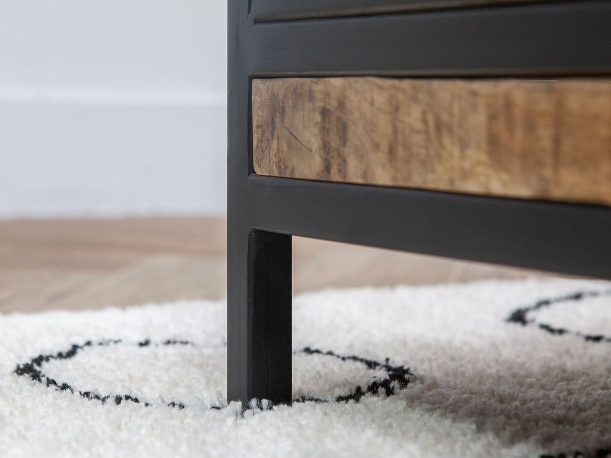 BEAUBOURG salontafel met 1 lade in massief mangohout