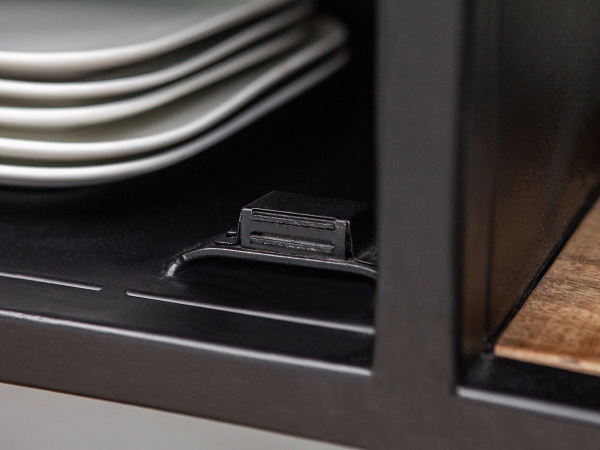 Boekenkast BEAUBOURG, 190 cm hoog, massief mangohout