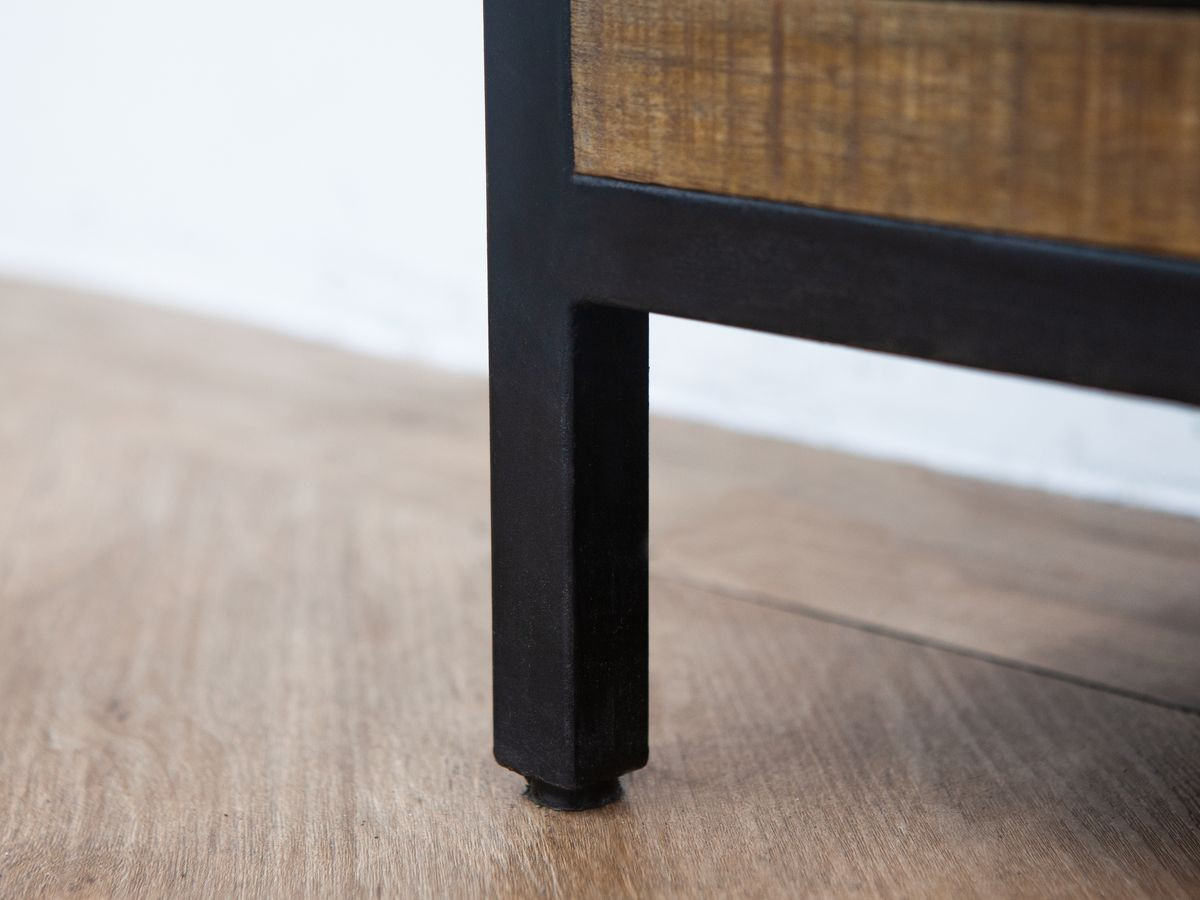 Boekenkast BEAUBOURG, 190 cm hoog, massief mangohout