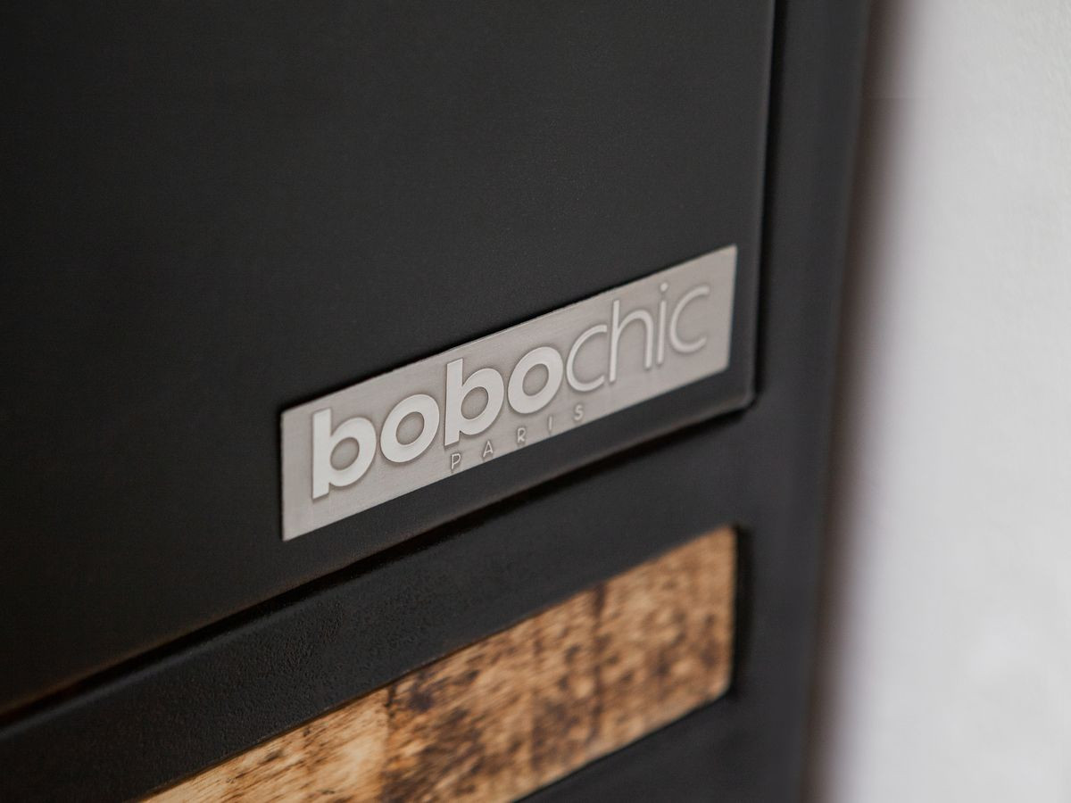 Boekenkast BEAUBOURG, 190 cm hoog, massief mangohout