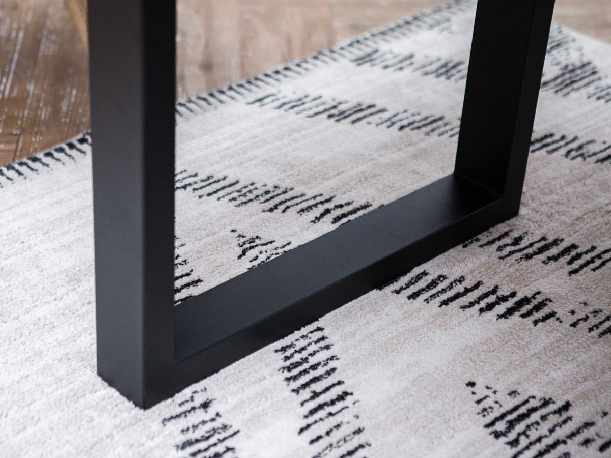Canapé d'angle fixe EVEREST tissu chiné - Orange - Angle droit - 10 coussins