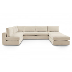 Angle fixe + 3 chauffeuses + méridienne + angle + pouf