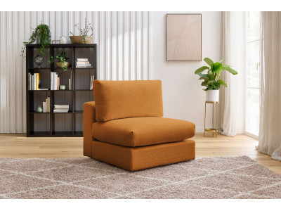 Chauffeuse 1 place pour canapé modulable PARIS tissu bouclette